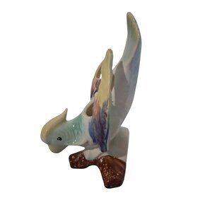 Vintage Morton Pottery Parrot Cockatiel Wall Pocket Hanging or Free Standing